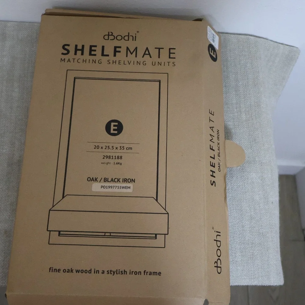West Elm Bodhi Shelfmate‎ Type E Oak Black Iron